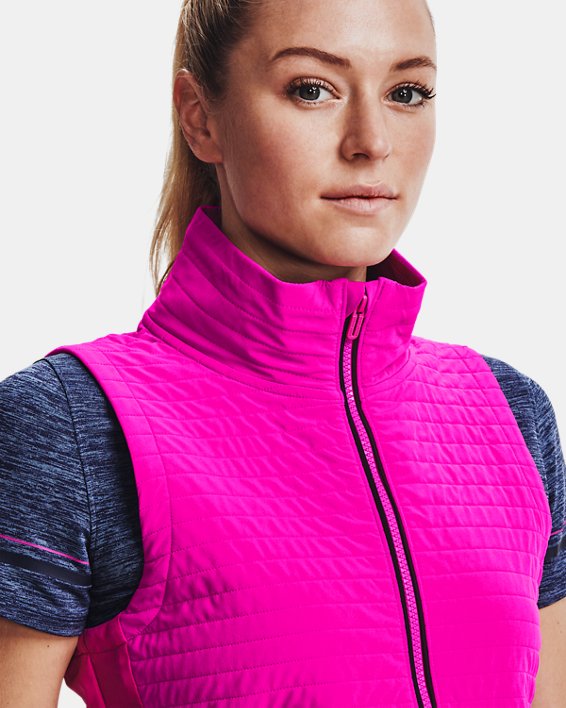 Women's UA Storm Revo Full Zip Vest, Pink, pdpMainDesktop image number 3